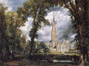 John Constable Salisbury Cathedral from the Bishop-s Grounds oil painting on canvas